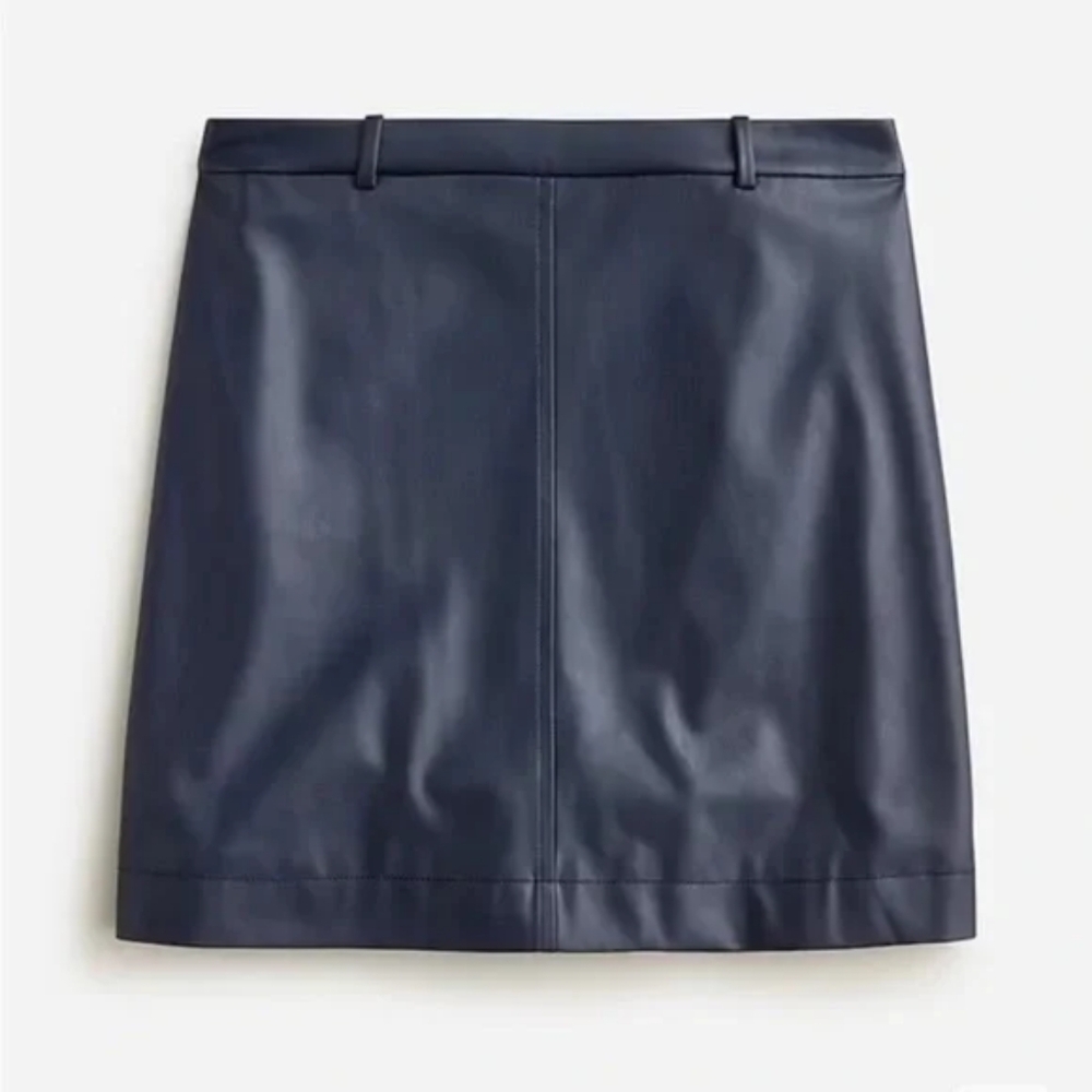 J.Crew Trouser Mini Skirt, 10, Faux Leather